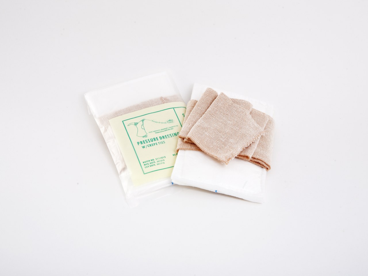 Compress with Ties Gauze, WCB Chart